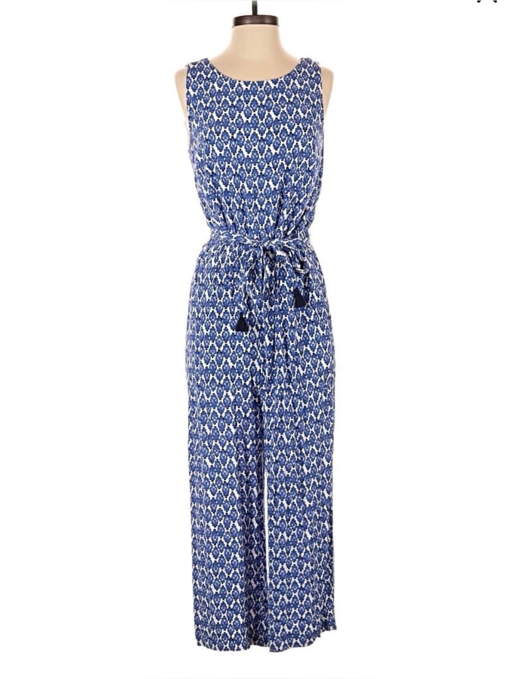 Gently used! Blue and white jumpsuit - Talbots Size 6